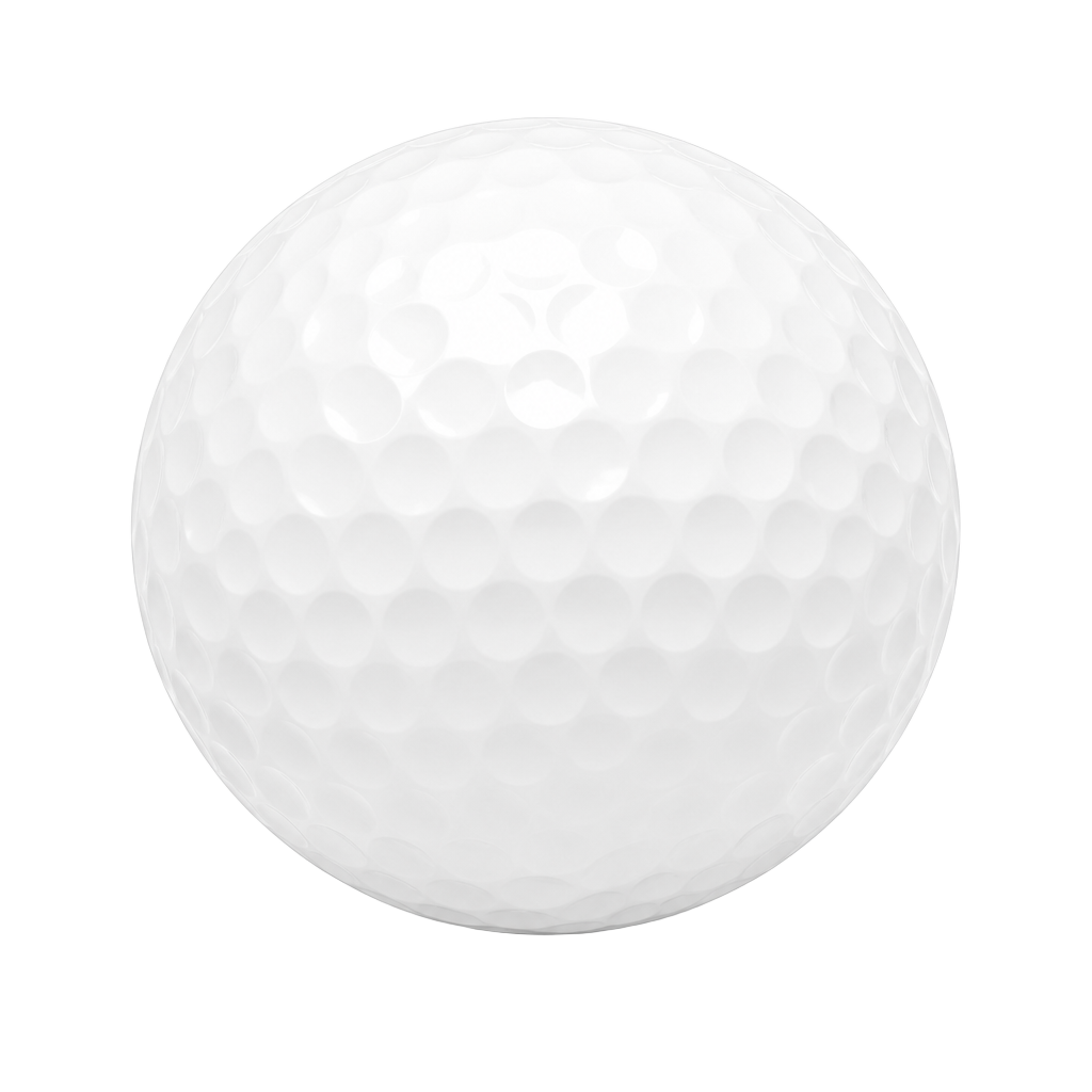 Freshly hand cleaned white golf ball